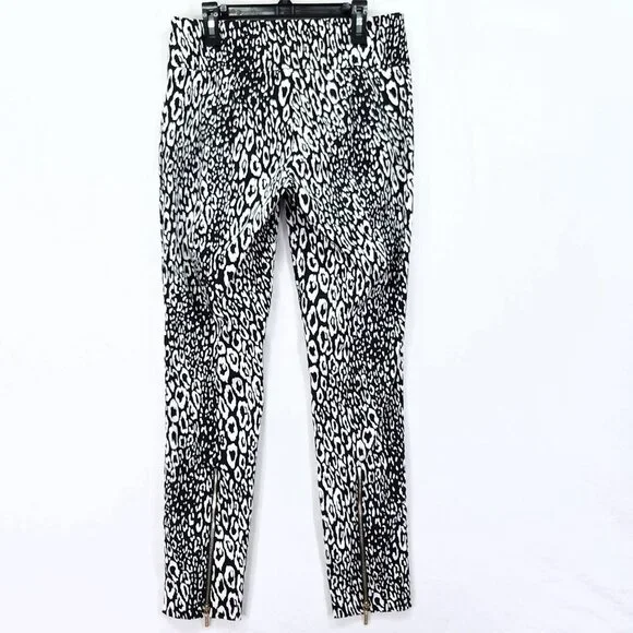 Guess By Marciano Pants Size 4 Animal Cheetah Print Zip Ankle 28" Inseam - Picture 2 of 15